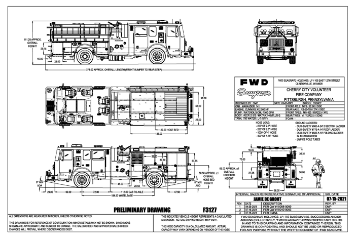 Cherry City Volunteer Fire Company Approves Seagrave Pumper Purchase